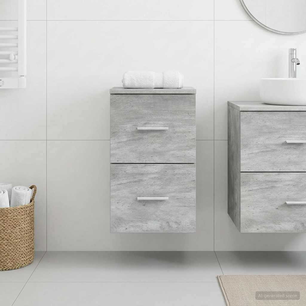 vidaXL Badkamerkast Tussenin Wit 30 x 35 x 50 cm Bewerkt hout