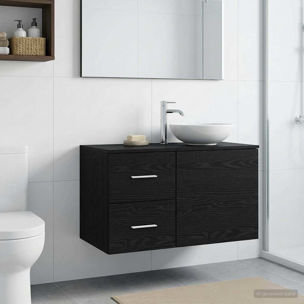 vidaXL Badkamerkast Tussenin Wit 30 x 35 x 50 cm Bewerkt hout