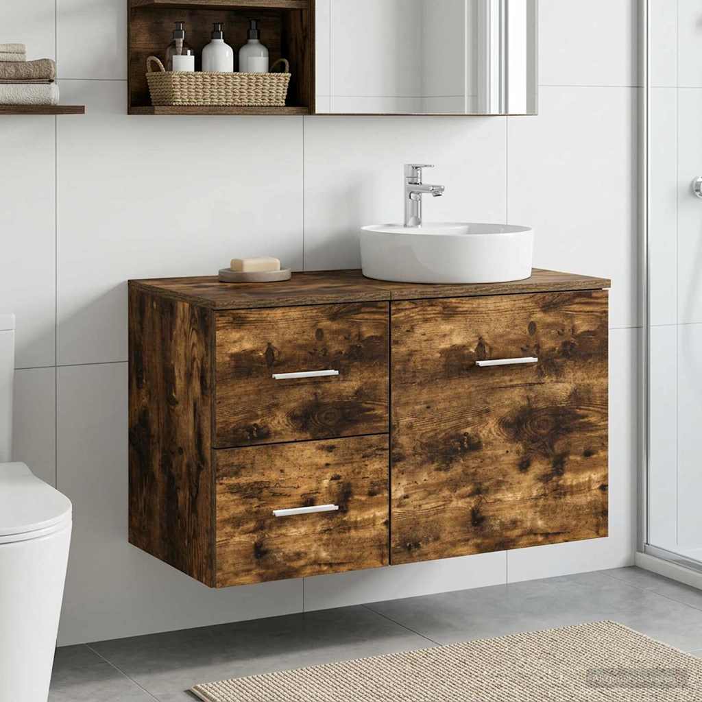 vidaXL Badkamerkast Tussenin Wit 30 x 35 x 50 cm Bewerkt hout
