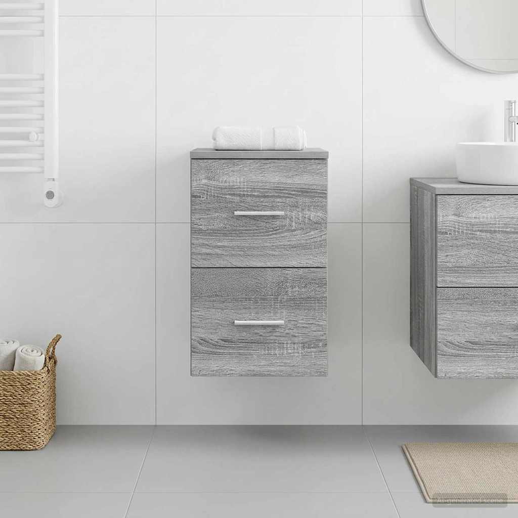 vidaXL Badkamerkast Tussenin Wit 30 x 35 x 50 cm Bewerkt hout