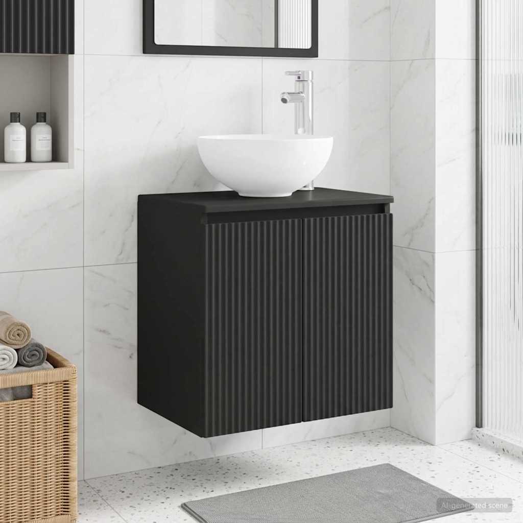 vidaXL Wandgemonteerde wastafelmeubel Wit 49,5 x 35 x 63 cm