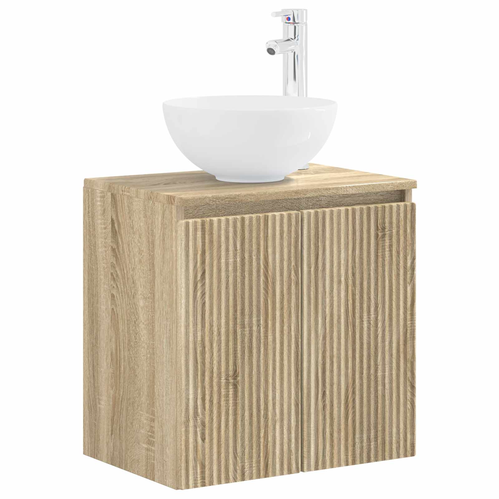 vidaXL Wandgemonteerde wastafelmeubel Wit 49,5 x 35 x 63 cm