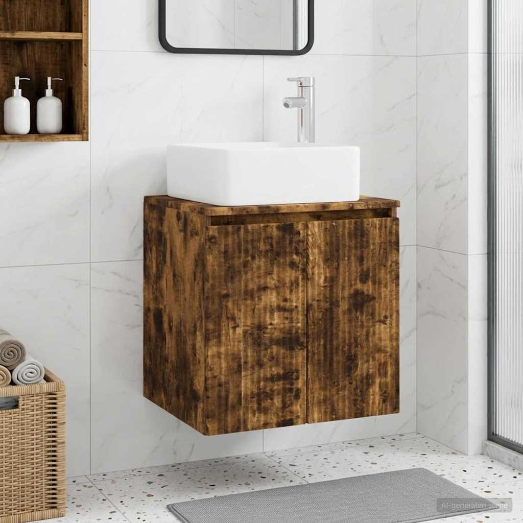 vidaXL Wandgemonteerde wastafelmeubel Wit 49,5 x 41 x 63 cm