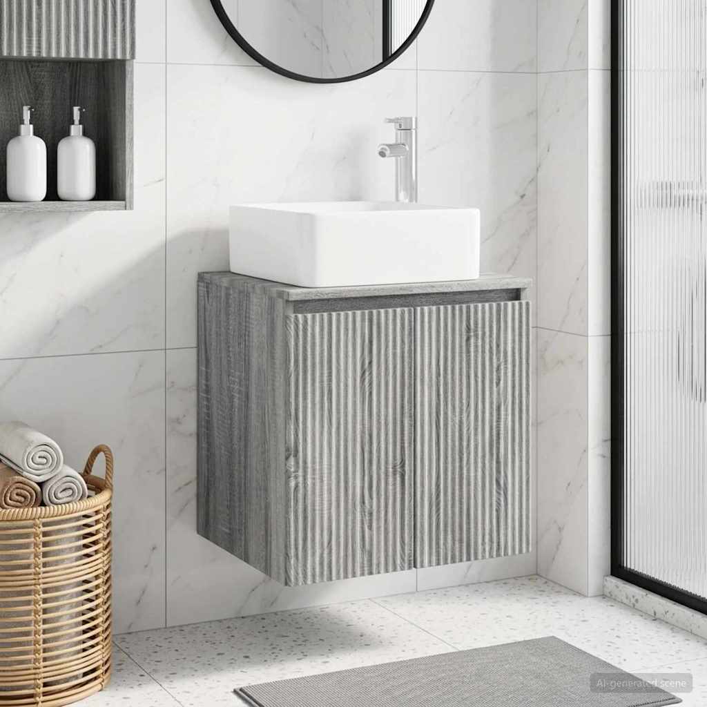 vidaXL Wandgemonteerde wastafelmeubel Wit 49,5 x 41 x 63 cm