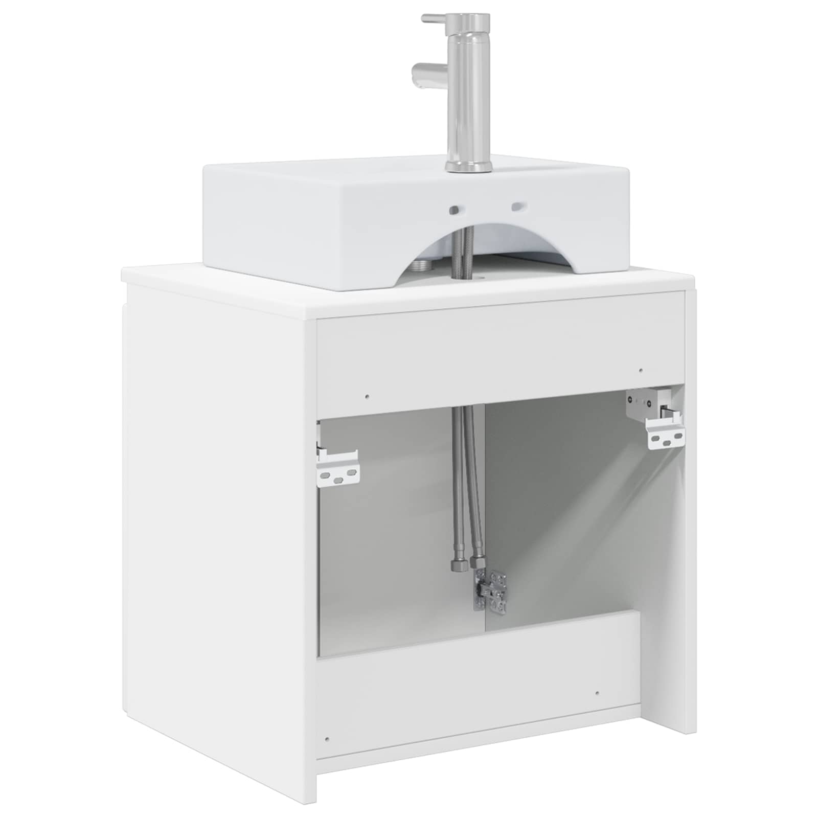 vidaXL Wandgemonteerde wastafelmeubel Wit 49,5 x 41 x 62,5 cm