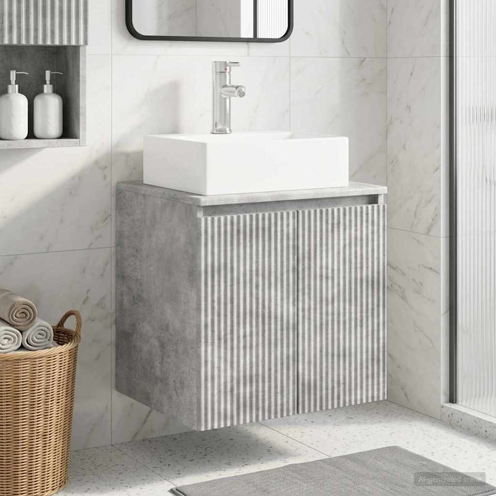 vidaXL Wandgemonteerde wastafelmeubel Wit 49,5 x 41 x 62,5 cm