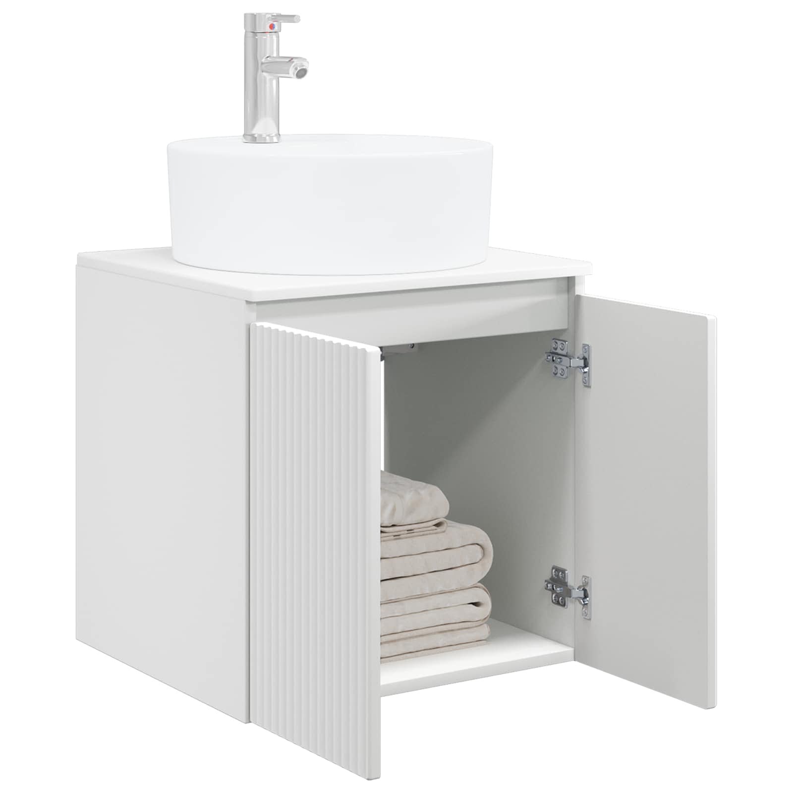 vidaXL Wandgemonteerde wastafelmeubel Wit 49,5 x 44,5 x 65 cm