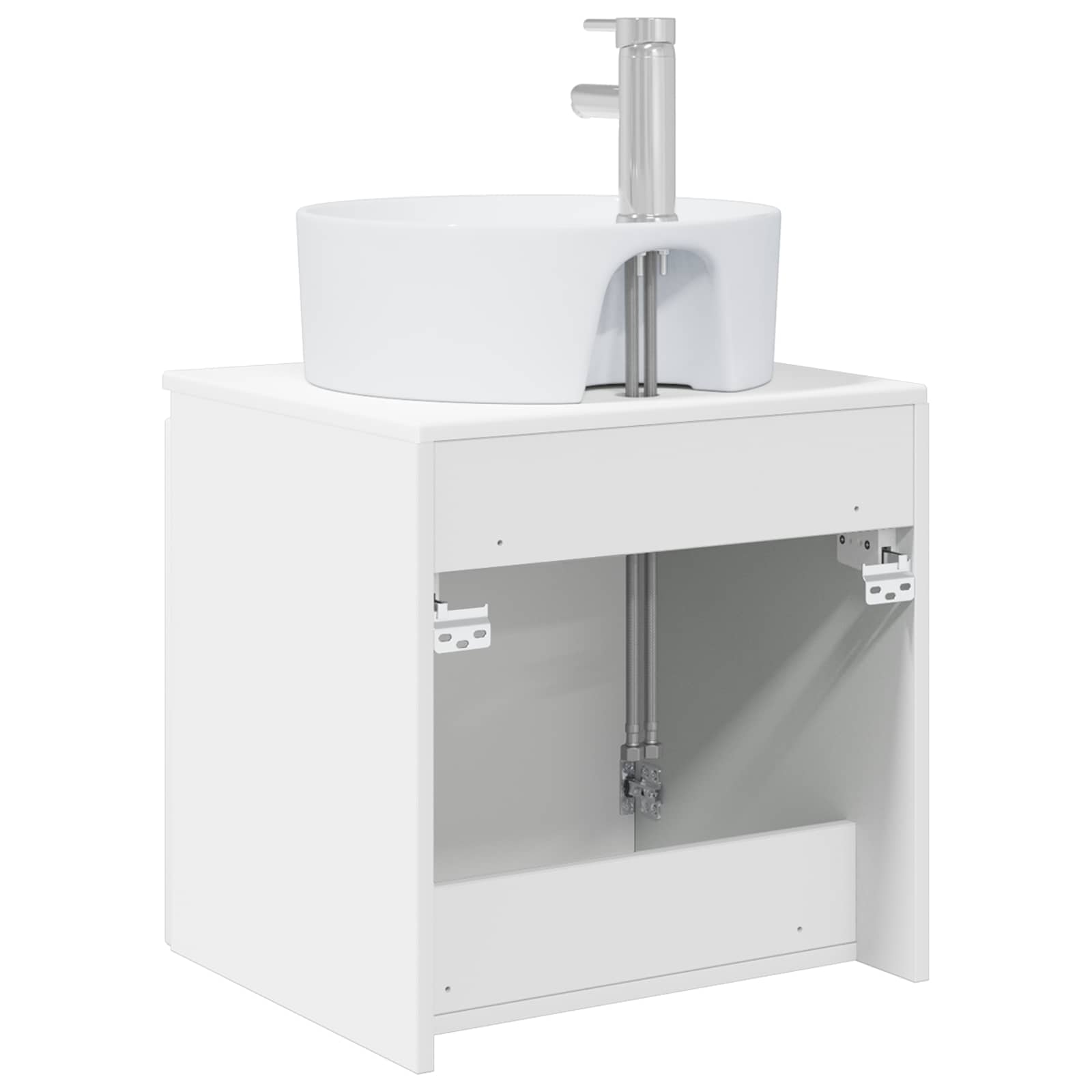 vidaXL Wandgemonteerde wastafelmeubel Wit 49,5 x 44,5 x 65 cm