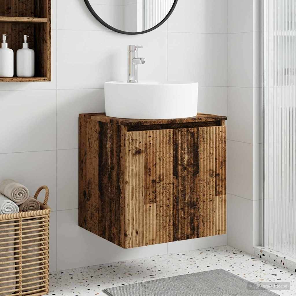 vidaXL Wandgemonteerde wastafelmeubel Wit 49,5 x 44,5 x 65 cm