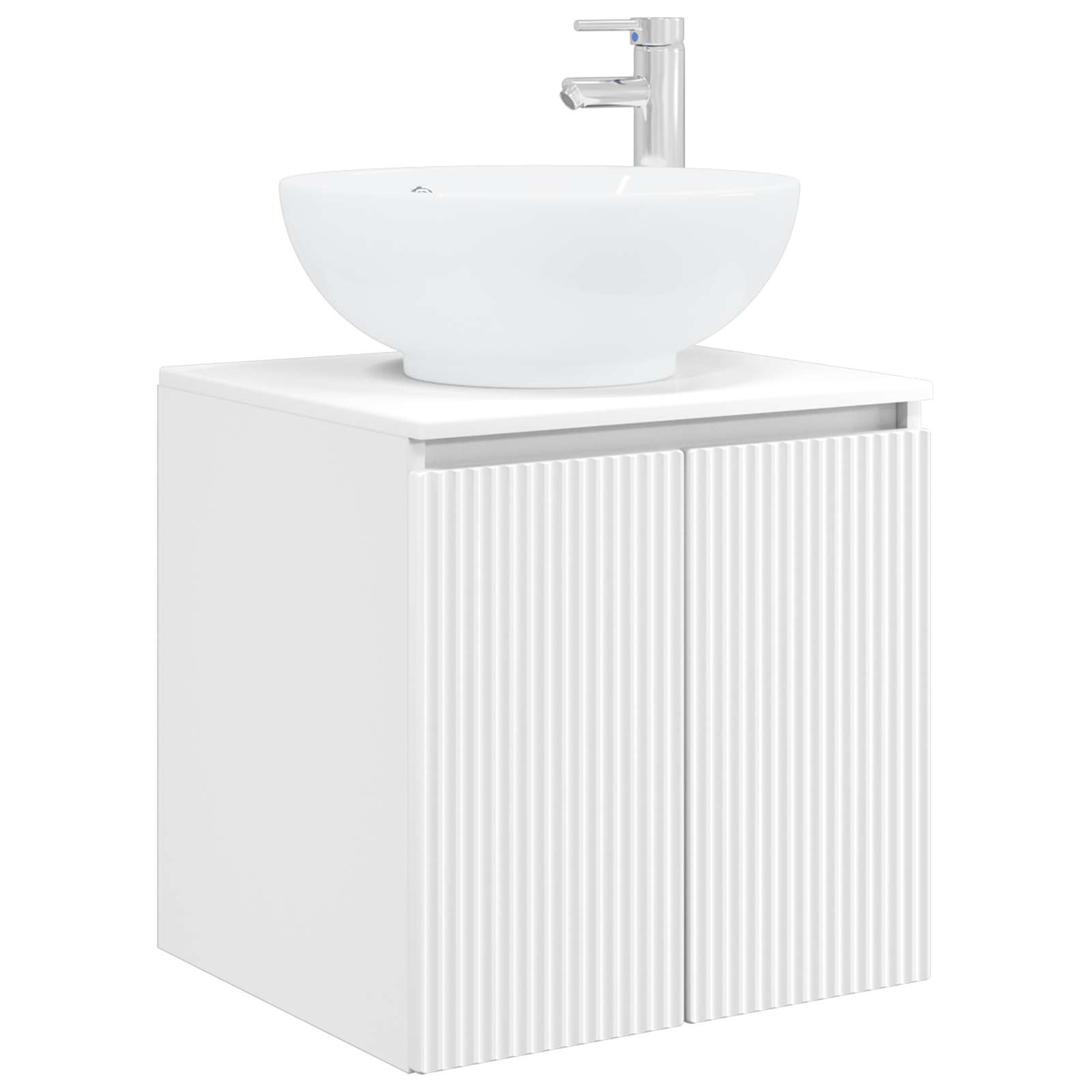 vidaXL Wandgemonteerde wastafelmeubel Wit 49,5 x 44,5 x 65 cm