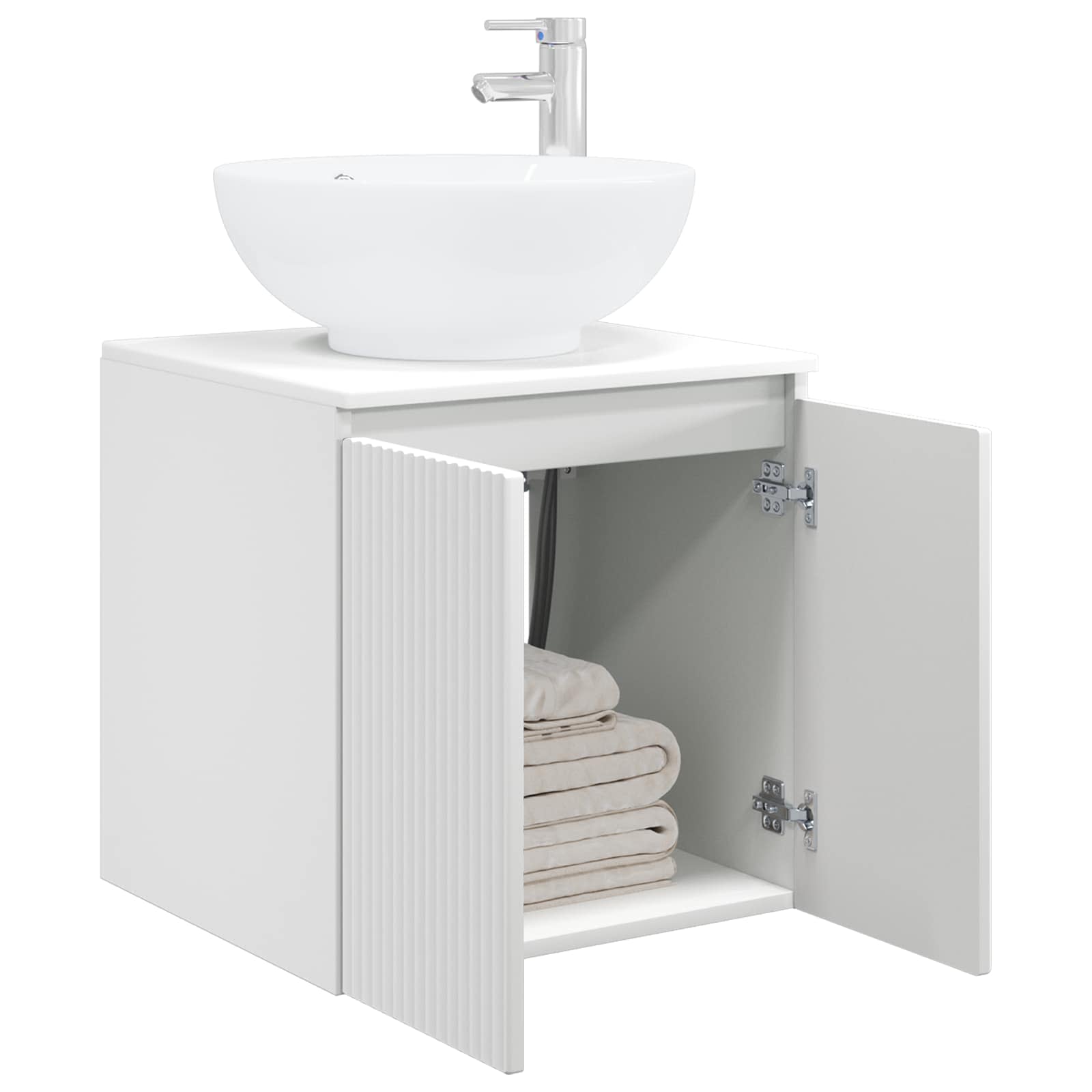 vidaXL Wandgemonteerde wastafelmeubel Wit 49,5 x 44,5 x 65 cm