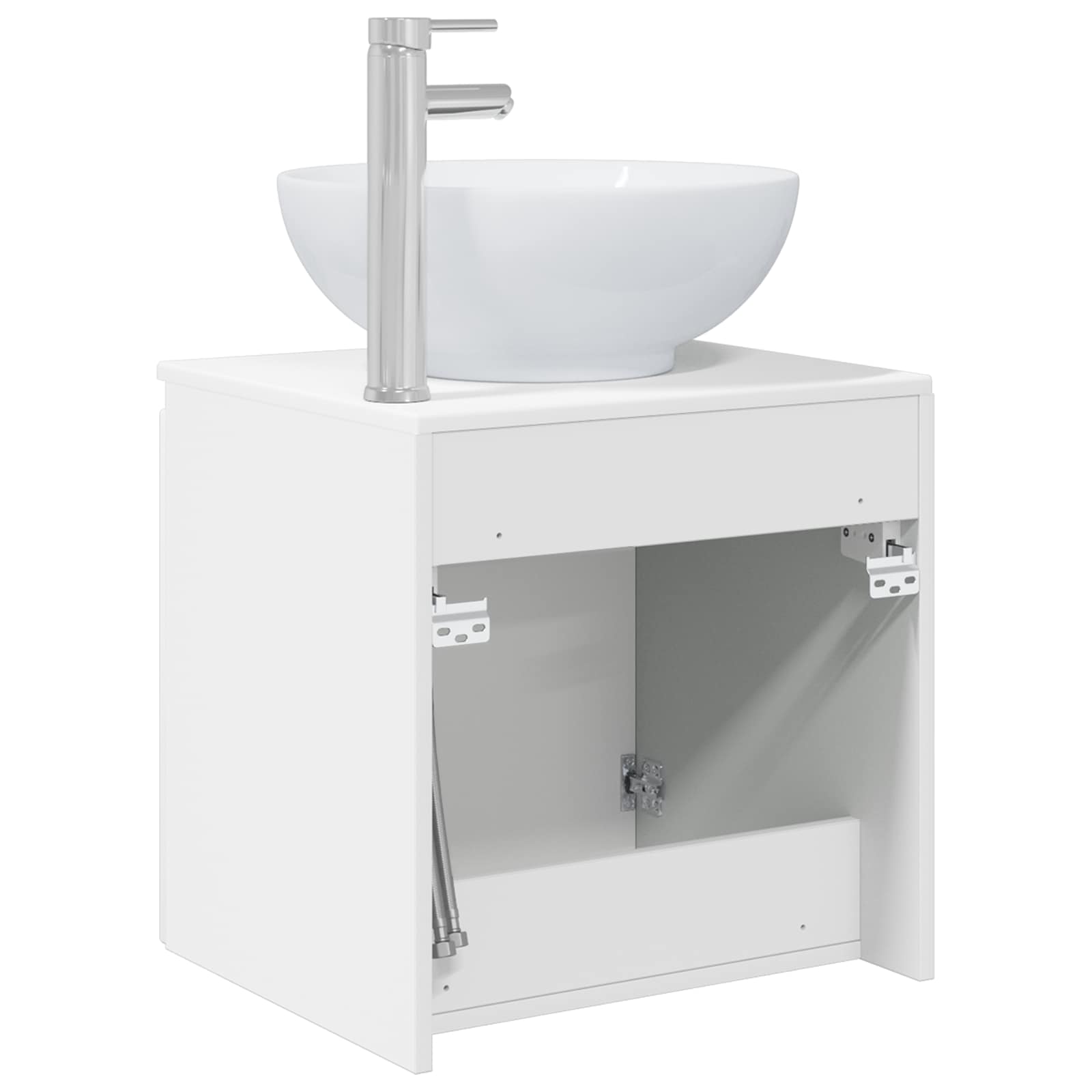 vidaXL Wandgemonteerde wastafelmeubel Wit 49,5 x 44,5 x 65 cm
