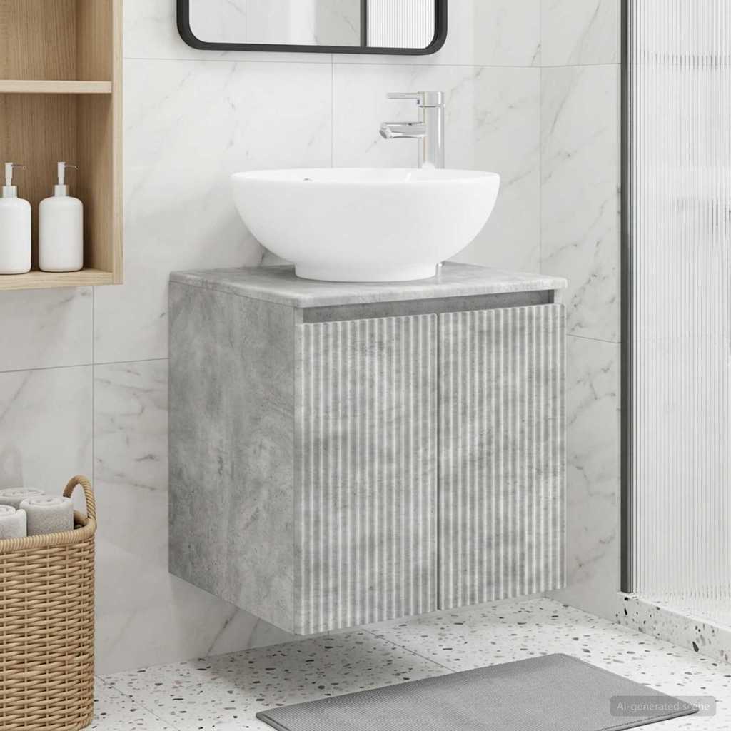 vidaXL Wandgemonteerde wastafelmeubel Wit 49,5 x 44,5 x 65 cm