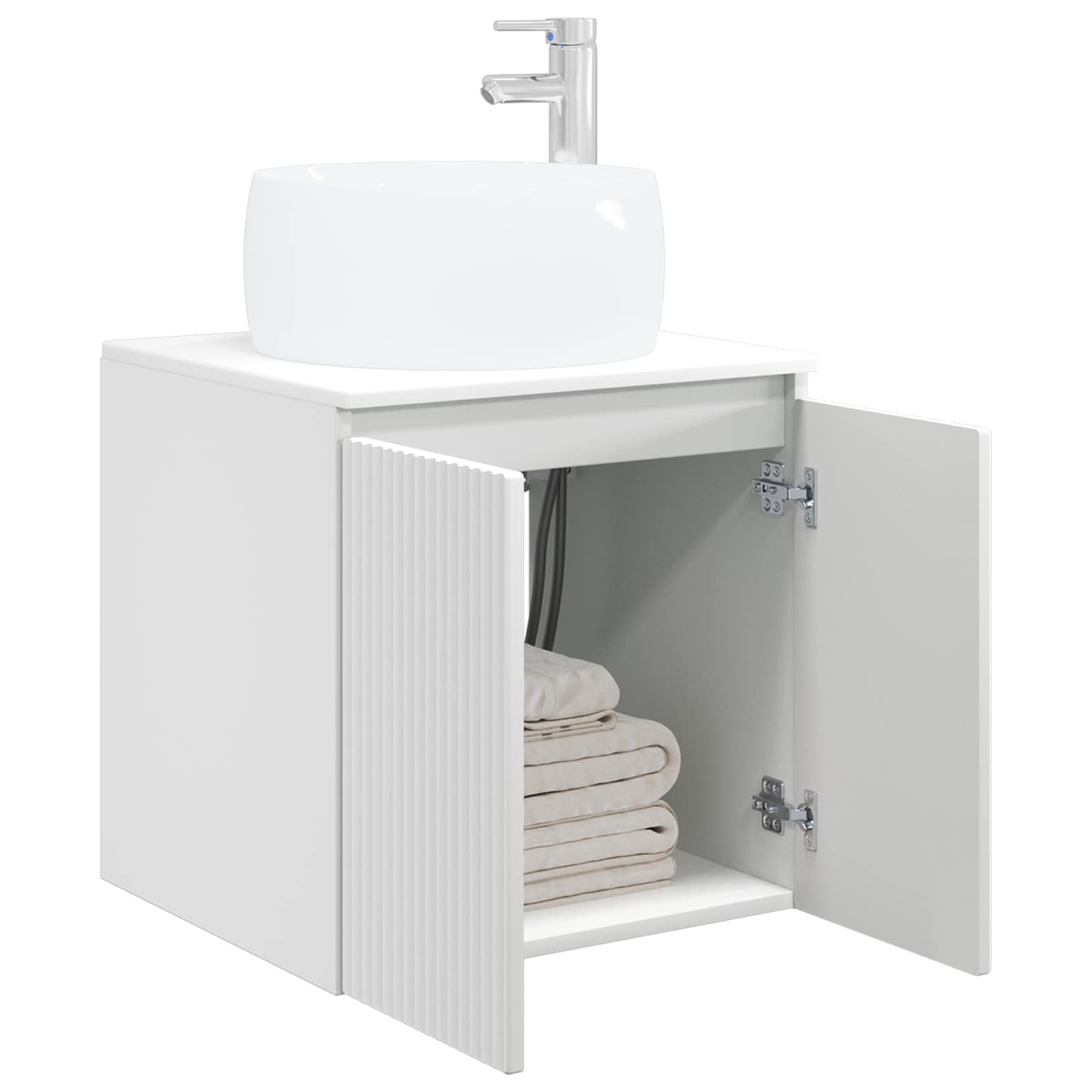 vidaXL Wandgemonteerde wastafelmeubel Wit 49,5 x 44,5 x 66 cm