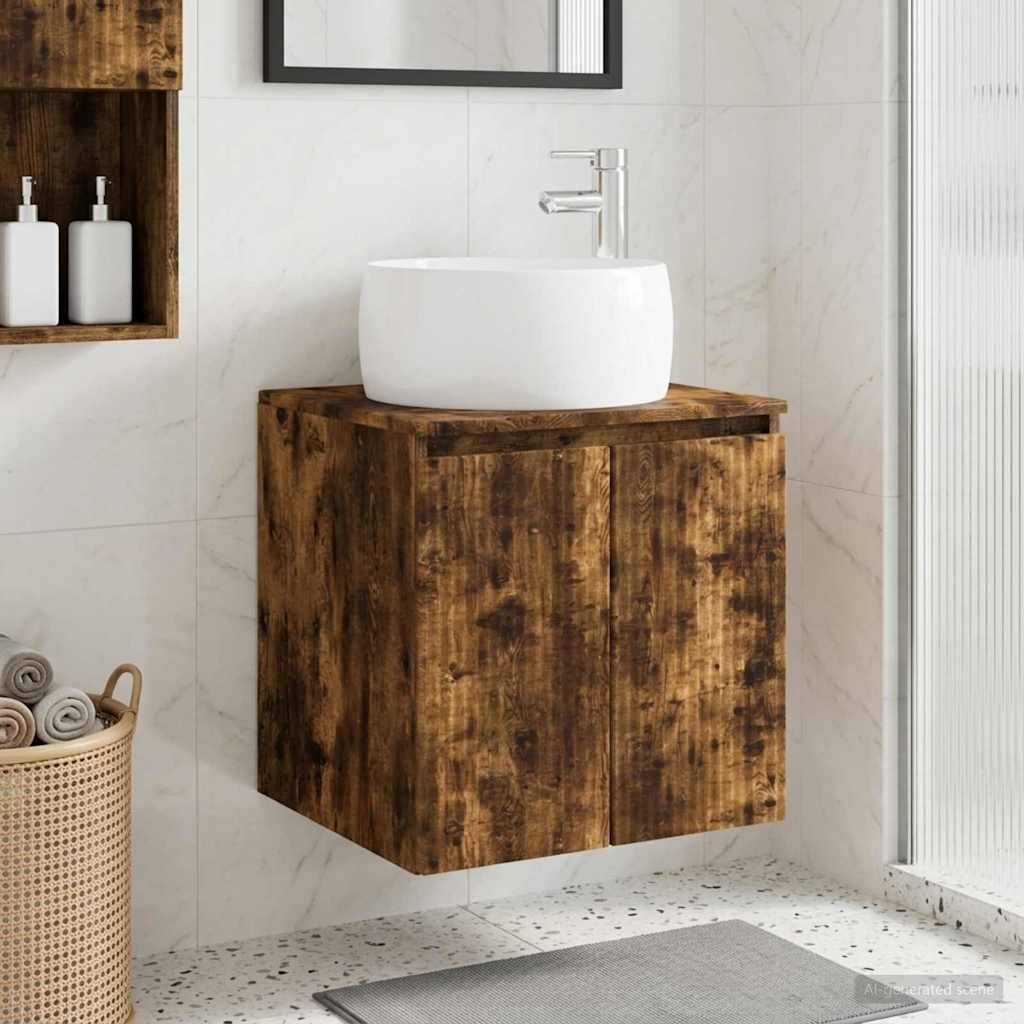 vidaXL Wandgemonteerde wastafelmeubel Wit 49,5 x 44,5 x 66 cm