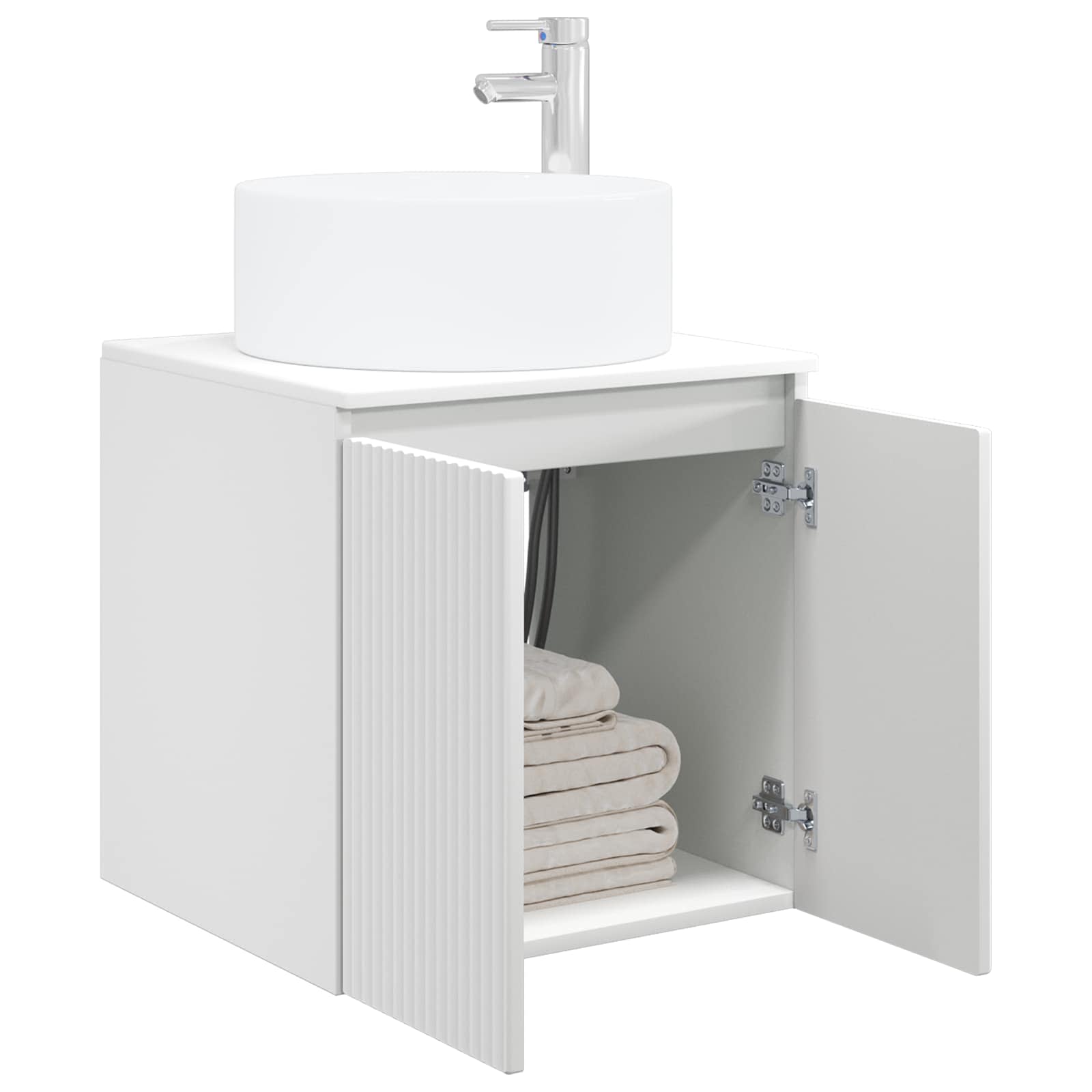 vidaXL Wandgemonteerde wastafelmeubel Wit 49,5 x 44,5 x 65,5 cm