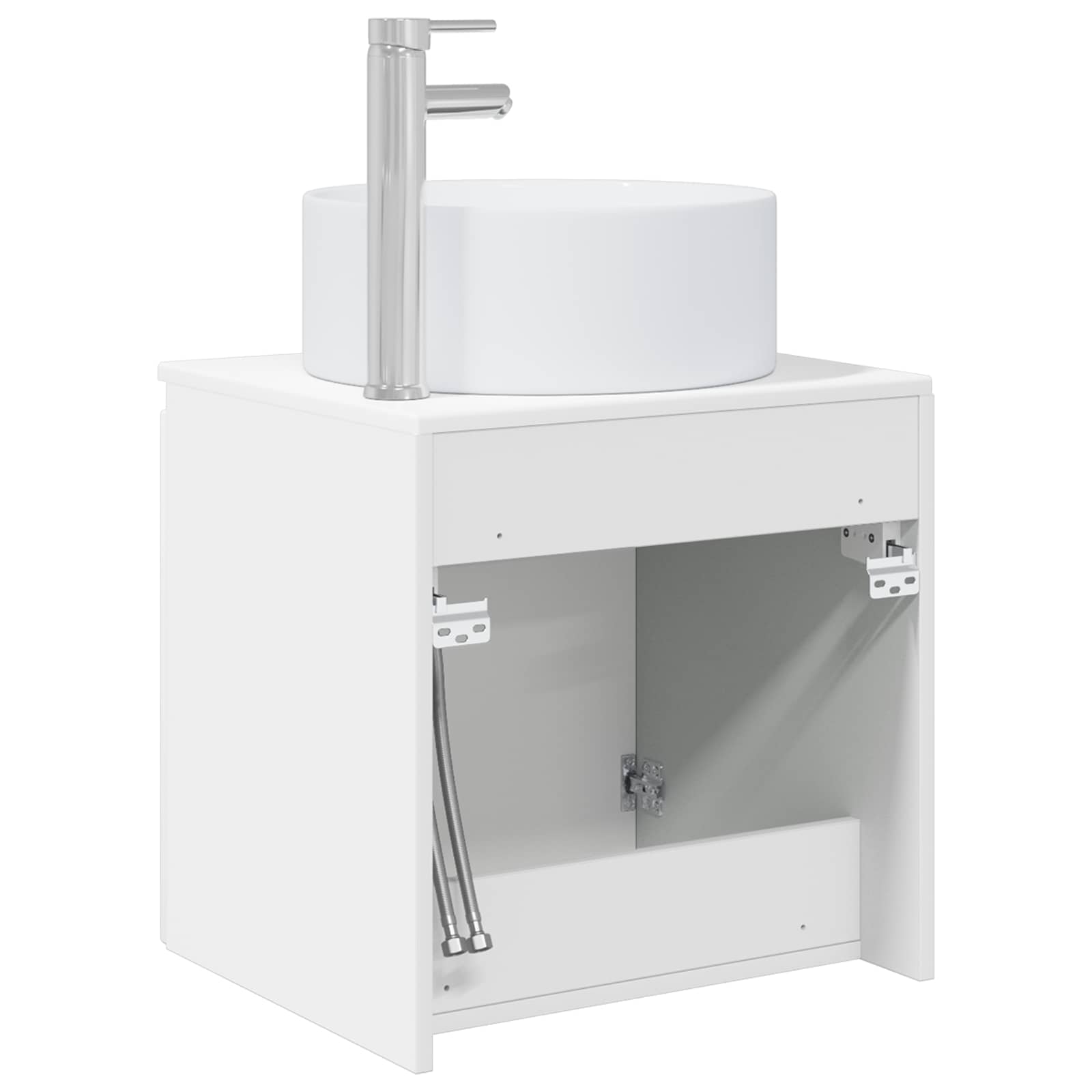 vidaXL Wandgemonteerde wastafelmeubel Wit 49,5 x 44,5 x 65,5 cm