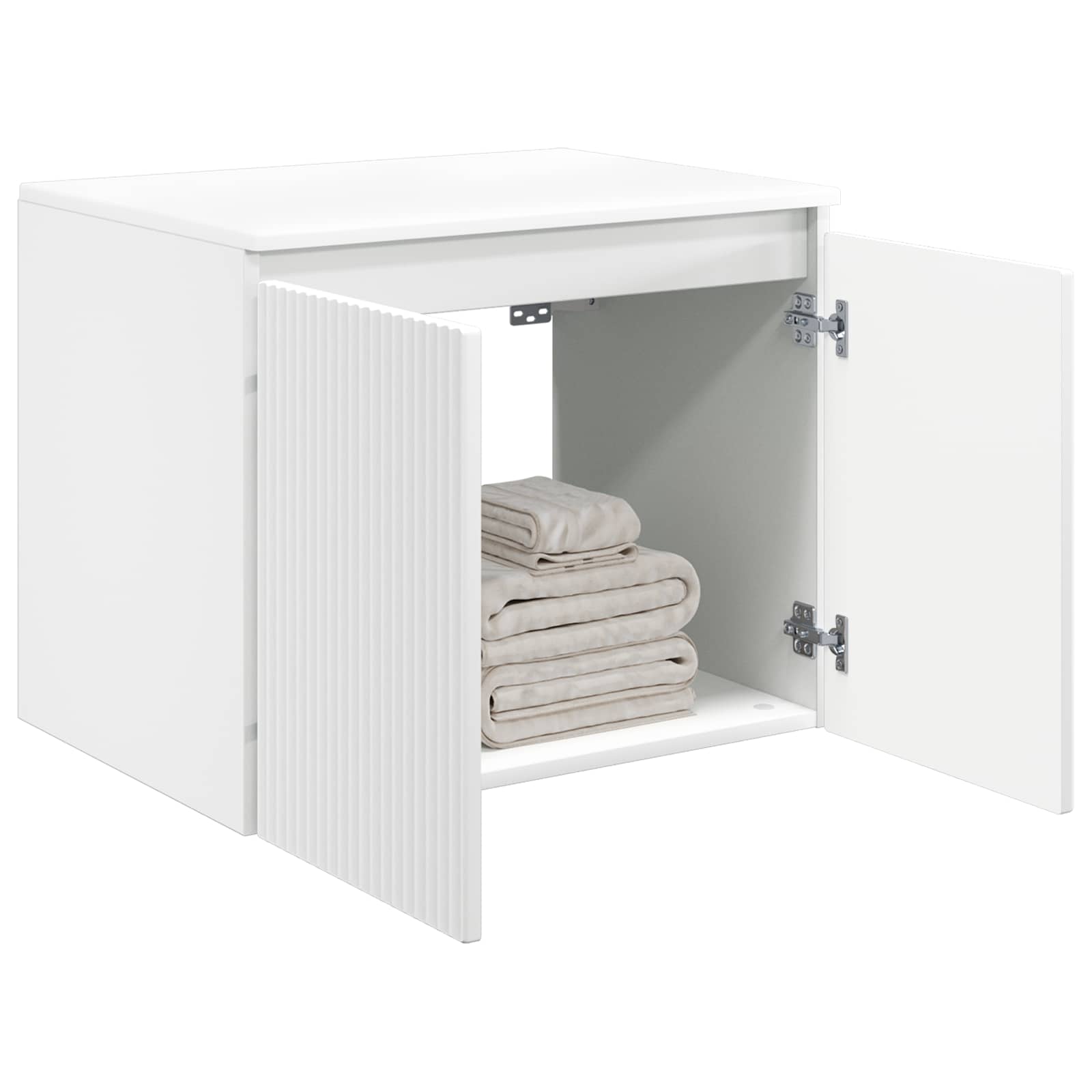 vidaXL Wand Gemonteerde Badkamerkast Wit 62,5 x 44,5 x 50 cm