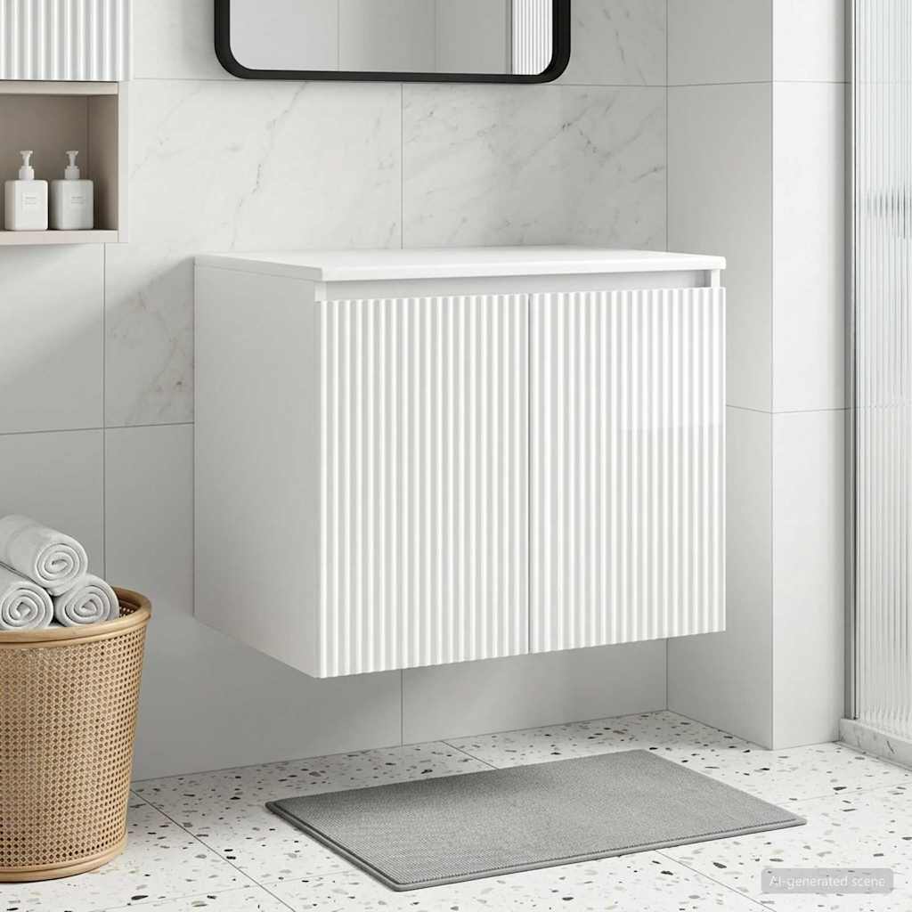 vidaXL Wand Gemonteerde Badkamerkast Wit 62,5 x 44,5 x 50 cm