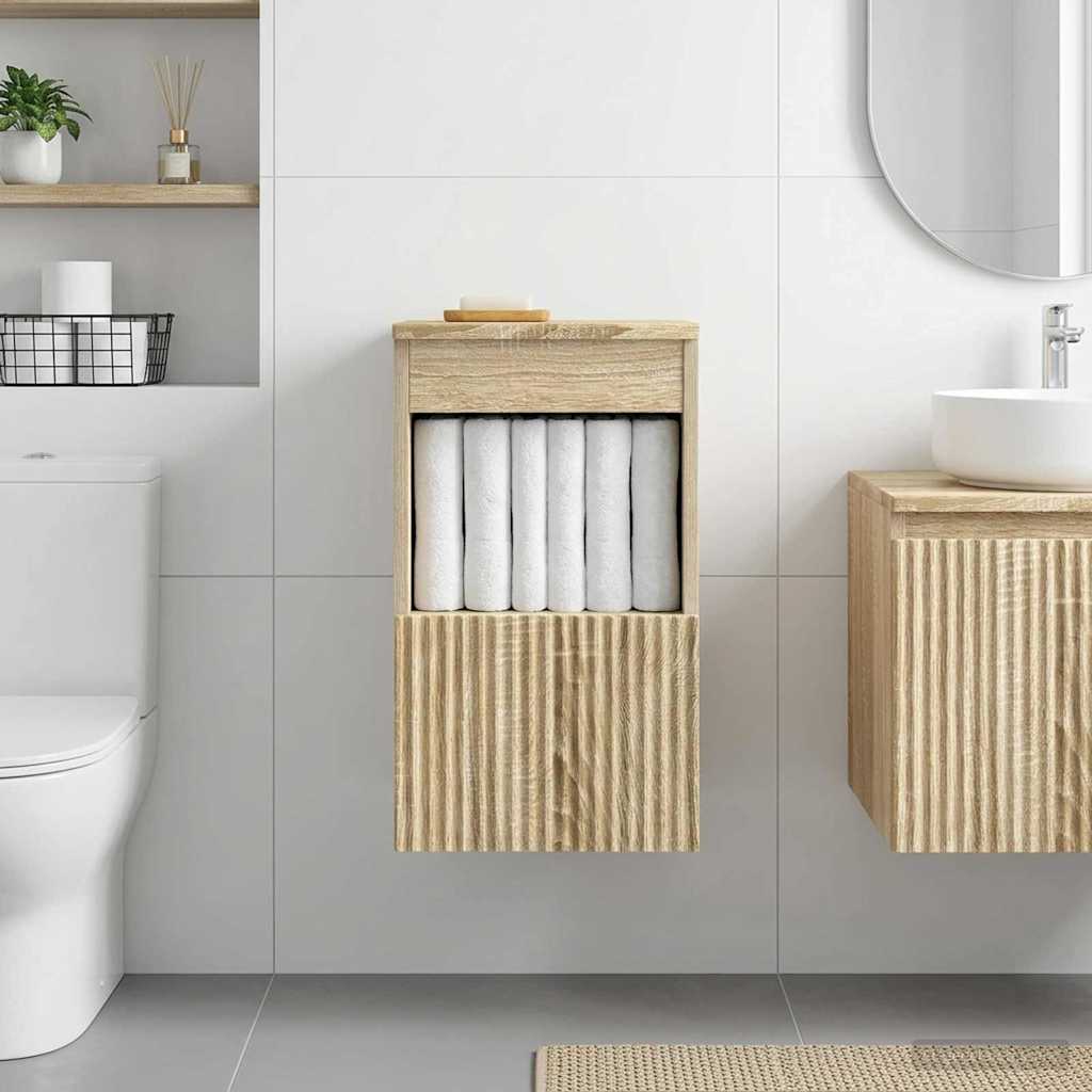 vidaXL Badkamerkast Wit 30 x 35 x 50 cm Bewerkt hout