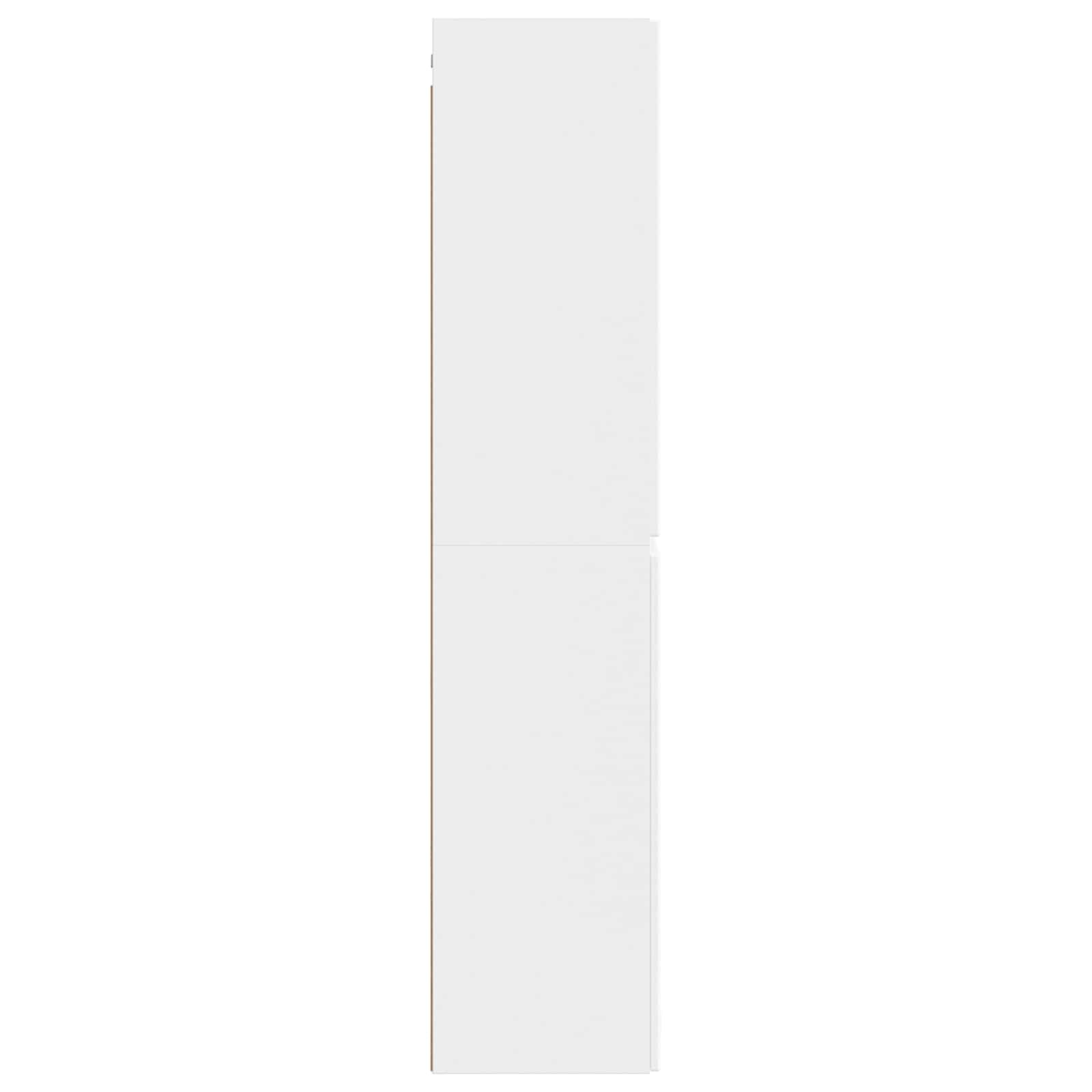 vidaXL Wand Gemonteerde Badkamerkast Wit 33 x 34,5 x 160 cm