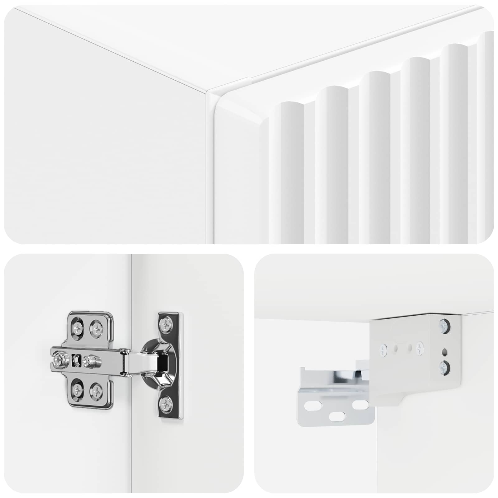 vidaXL Wand Gemonteerde Badkamerkast Wit 33 x 34,5 x 160 cm