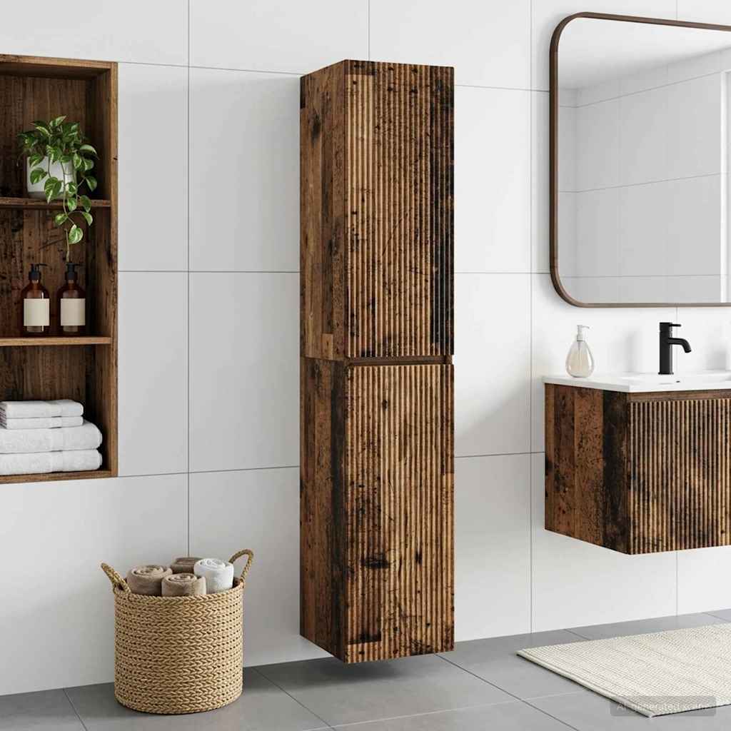vidaXL Wand Gemonteerde Badkamerkast Wit 33 x 34,5 x 160 cm
