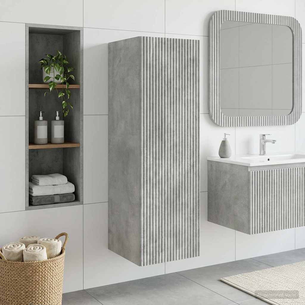 vidaXL Wand Gemonteerde Badkamerkast Wit 33 x 34,5 x 160 cm
