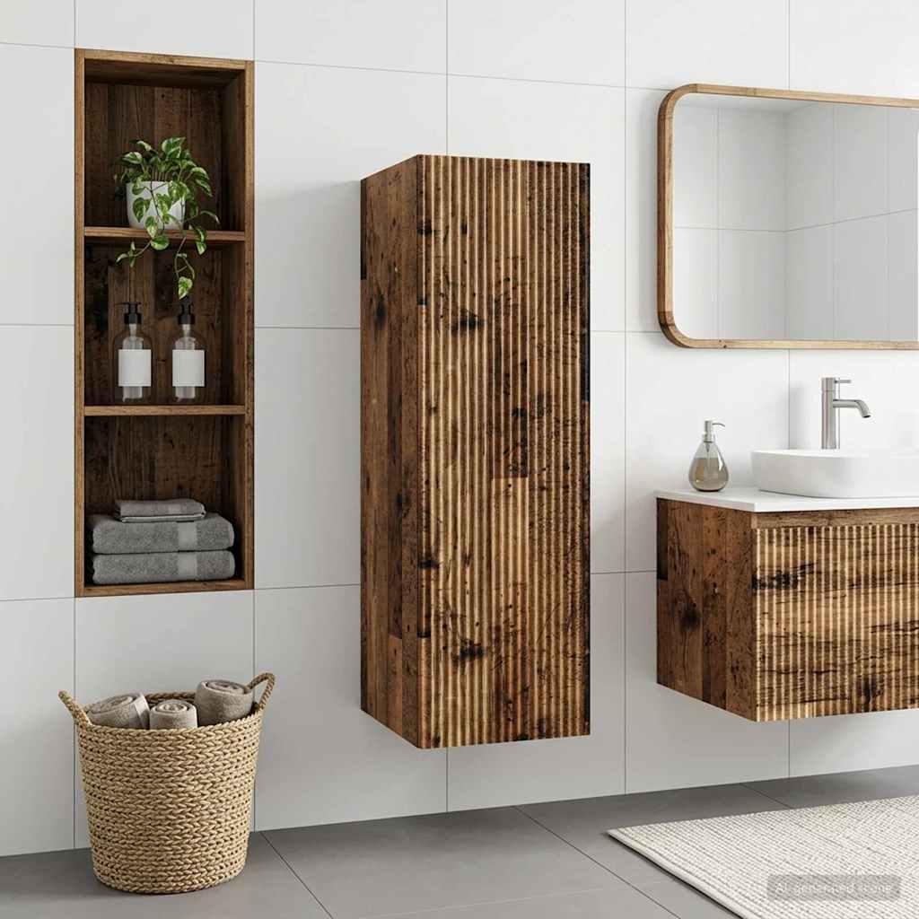 vidaXL Wand Gemonteerde Badkamerkast Wit 33 x 34,5 x 160 cm