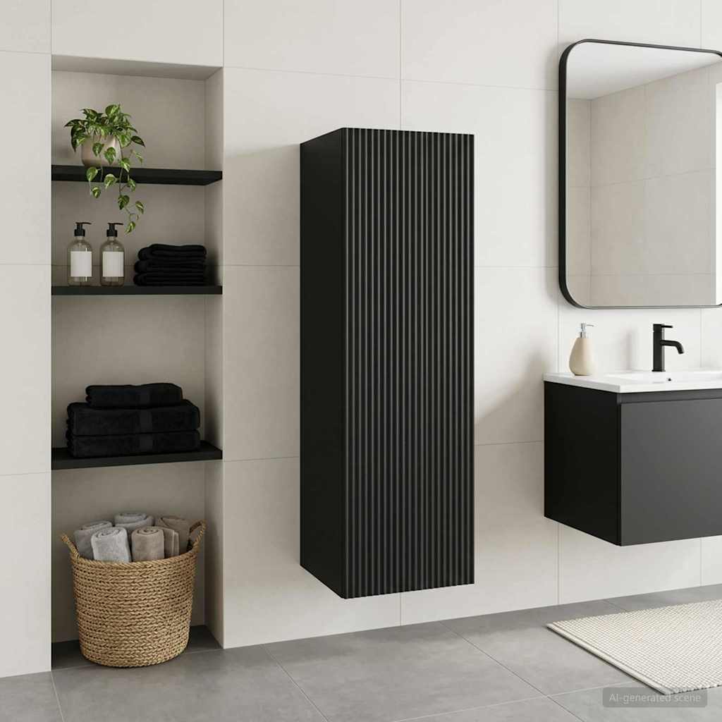 vidaXL Wand Gemonteerde Badkamerkast Wit 33 x 34,5 x 160 cm