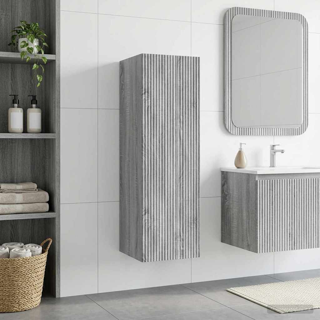 vidaXL Wand Gemonteerde Badkamerkast Wit 33 x 34,5 x 160 cm