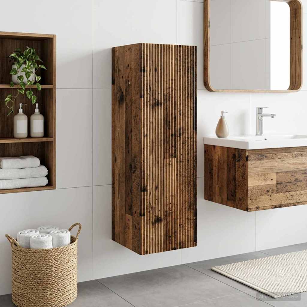vidaXL Wand Gemonteerde Badkamerkast Wit 33 x 34,5 x 160 cm