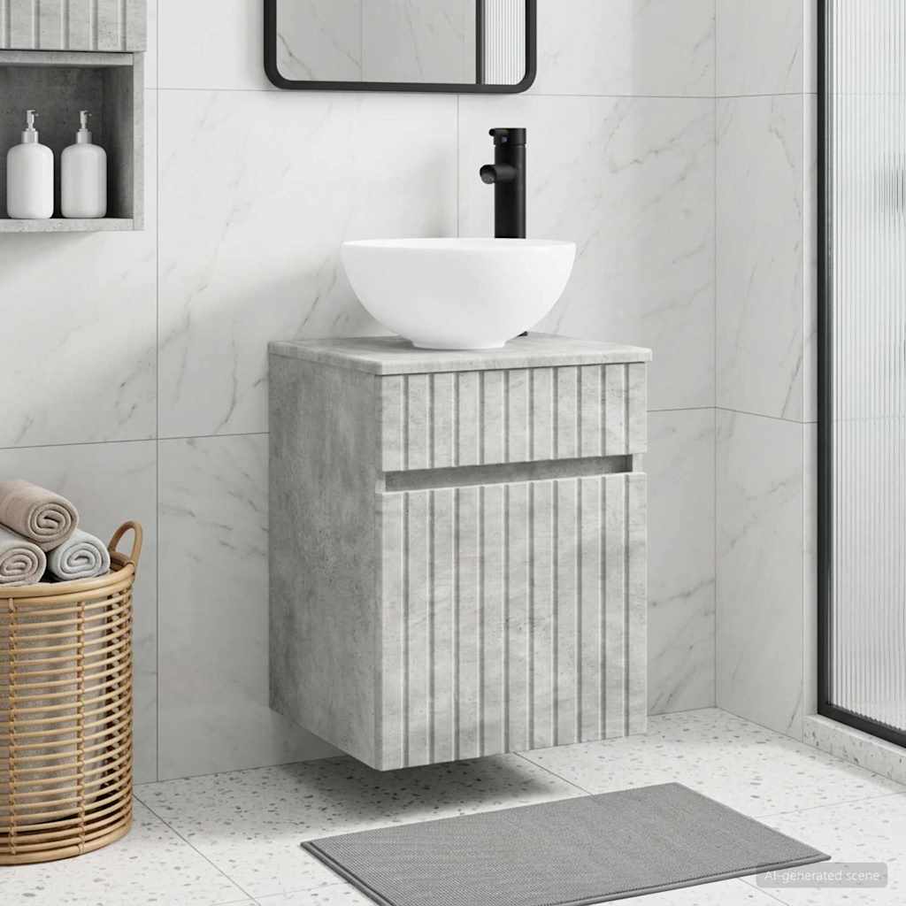 vidaXL Wandgemonteerde wastafelmeubel Wit 39 x 35 x 63 cm Bewerkt hout