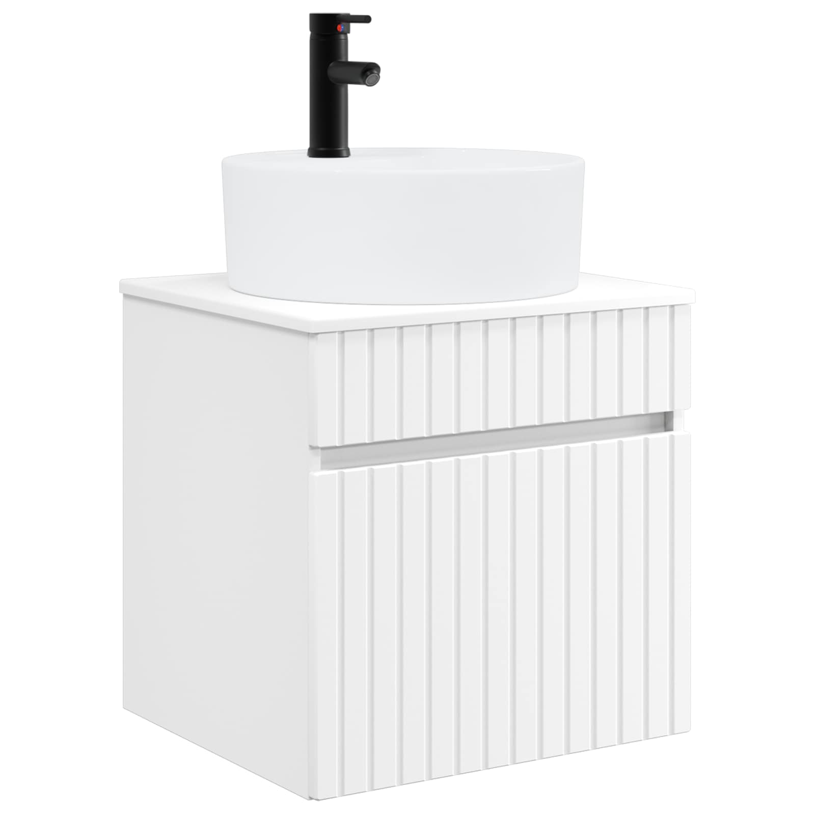 vidaXL Wandgemonteerde wastafelmeubel Wit 49 x 44,5 x 65 cm