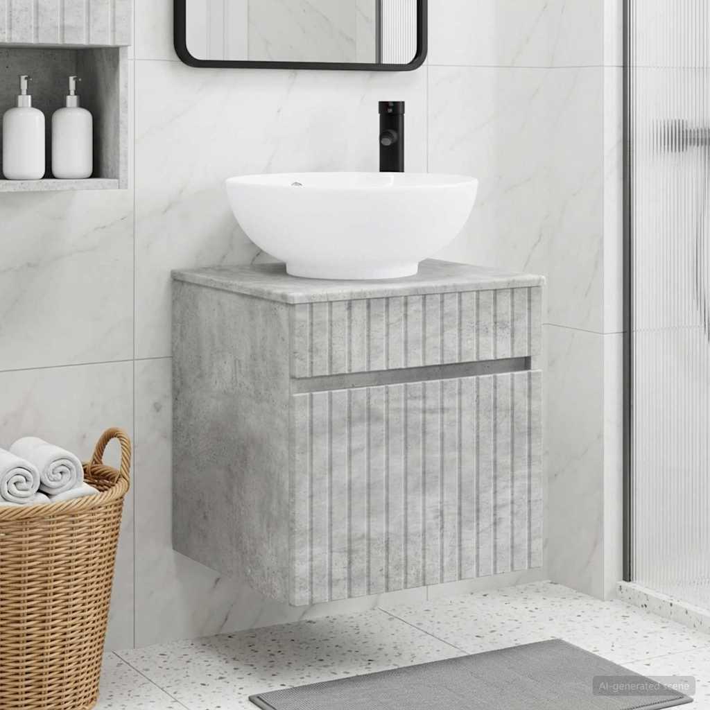 vidaXL Wandgemonteerde wastafelmeubel Wit 49 x 44,5 x 66,5 cm