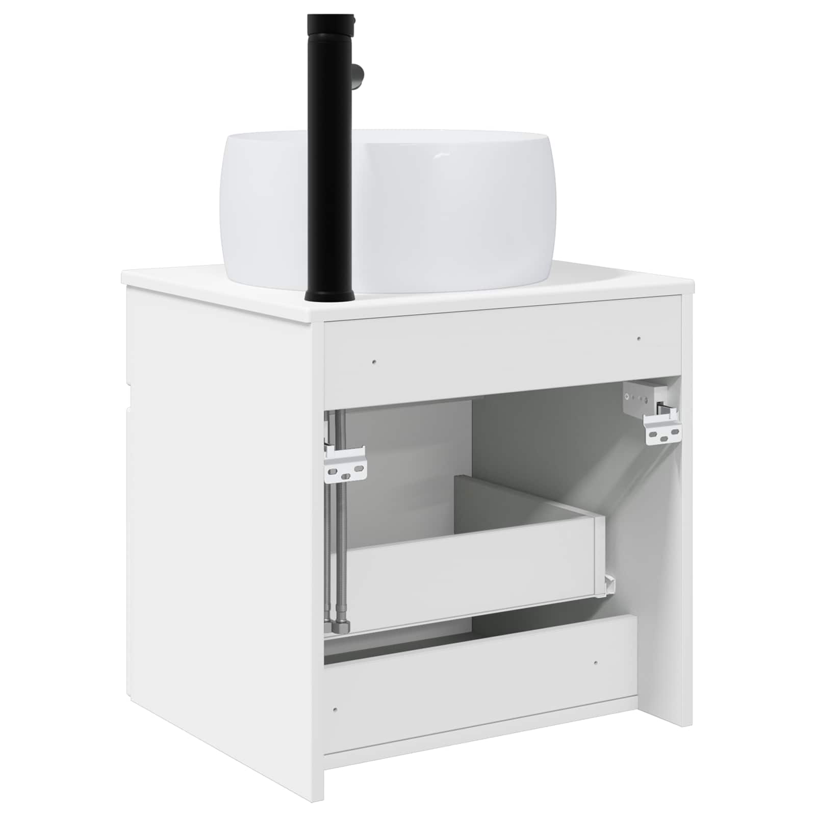 vidaXL Wandgemonteerde wastafelmeubel Wit 49 x 44,5 x 66 cm