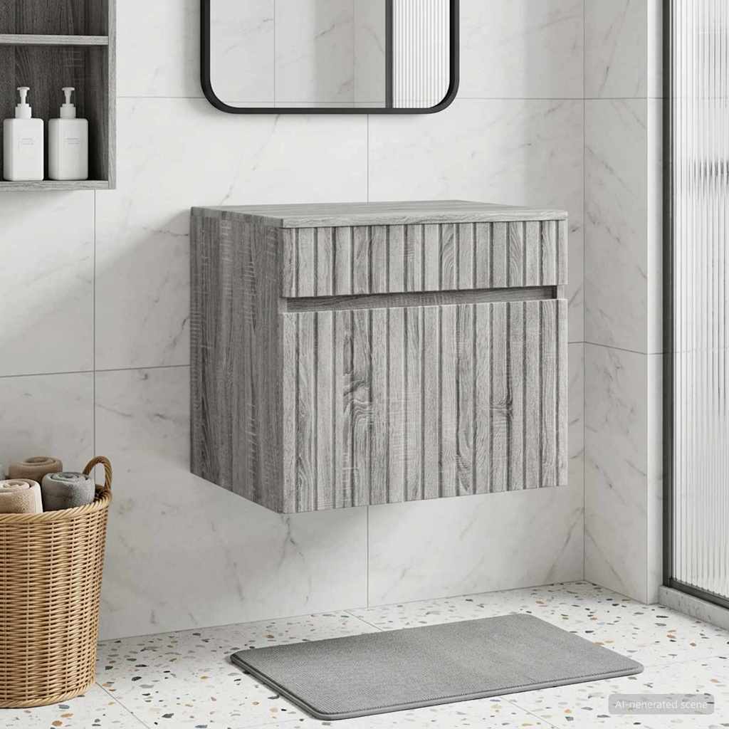 vidaXL Wand Gemonteerde Badkamerkast Wit 59 x 44,5 x 50 cm