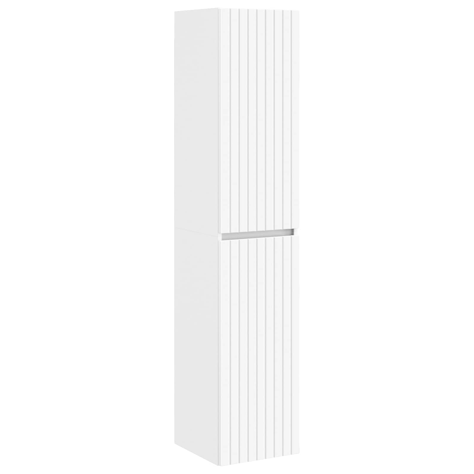 vidaXL Wand Gemonteerde Badkamerkast Wit 33 x 34,5 x 160 cm