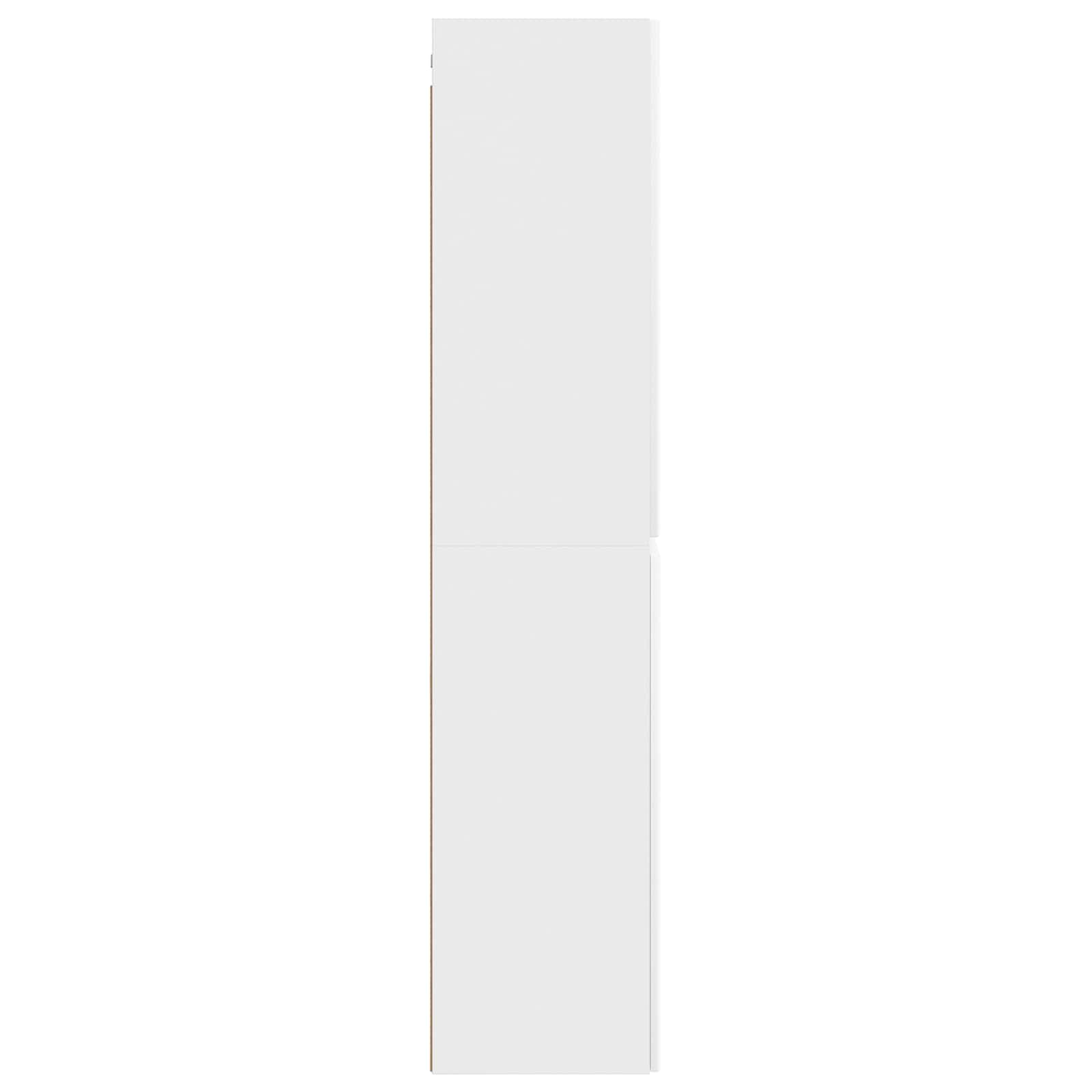 vidaXL Wand Gemonteerde Badkamerkast Wit 33 x 34,5 x 160 cm