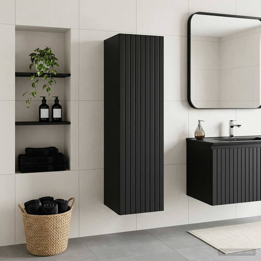 vidaXL Wand Gemonteerde Badkamerkast Wit 33 x 34,5 x 160 cm