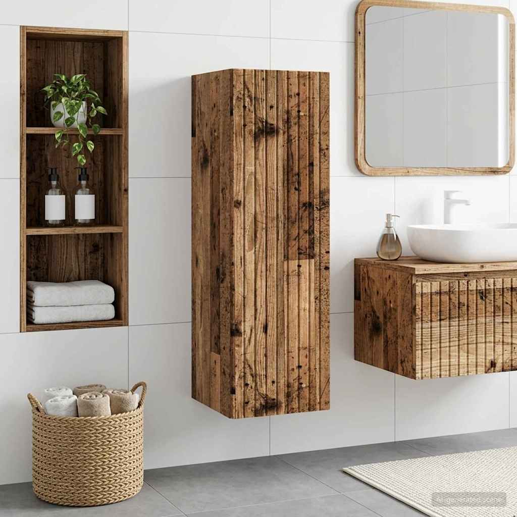 vidaXL Wand Gemonteerde Badkamerkast Wit 33 x 34,5 x 160 cm