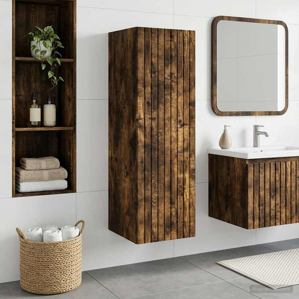 vidaXL Wand Gemonteerde Badkamerkast Wit 33 x 34,5 x 160 cm