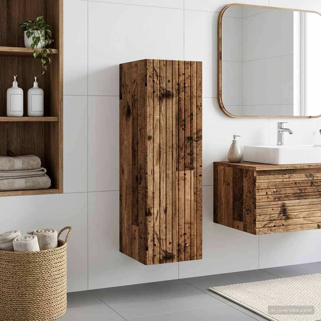 vidaXL Wand Gemonteerde Badkamerkast Wit 33 x 34,5 x 160 cm