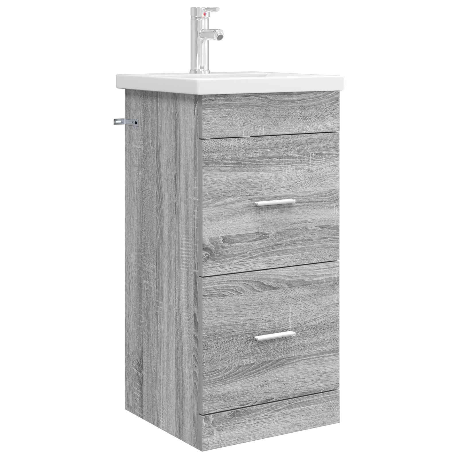 vidaXL Badkamermeubelset Wit 61 x 40 x 84,5 cm Bewerkt hout