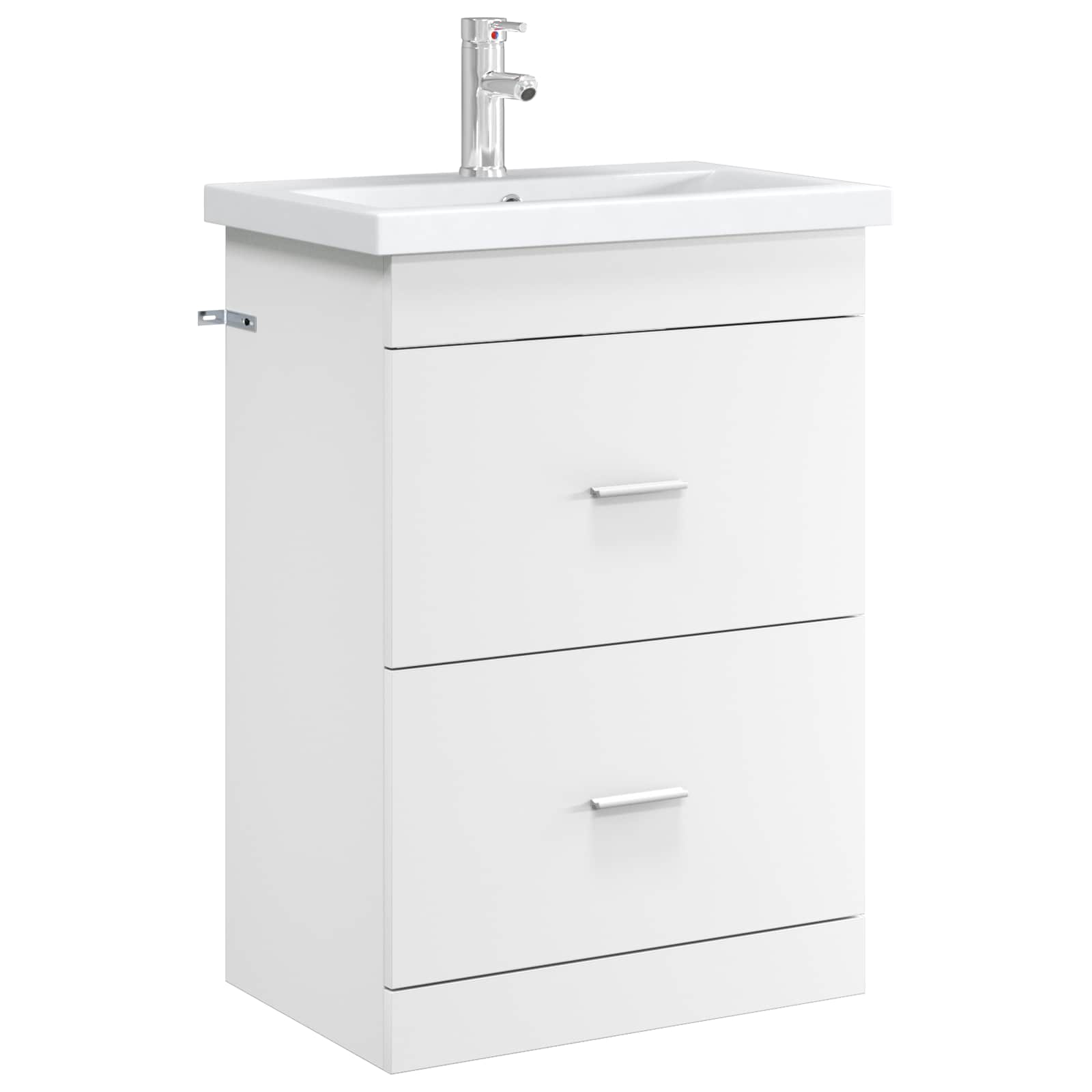 vidaXL Badkamer Onder Wasbak Kast Wit 56 x 37,5 x 81 cm Bewerkt hout