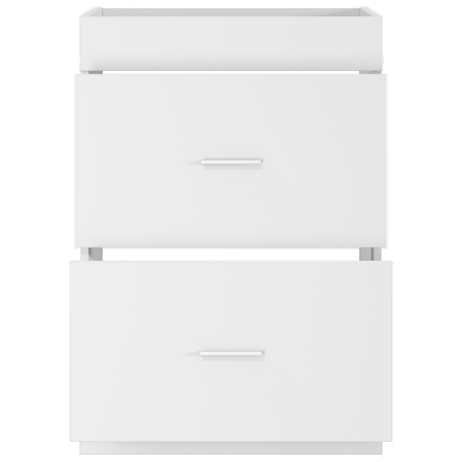 vidaXL Badkamer Onder Wasbak Kast Wit 56 x 37,5 x 81 cm Bewerkt hout