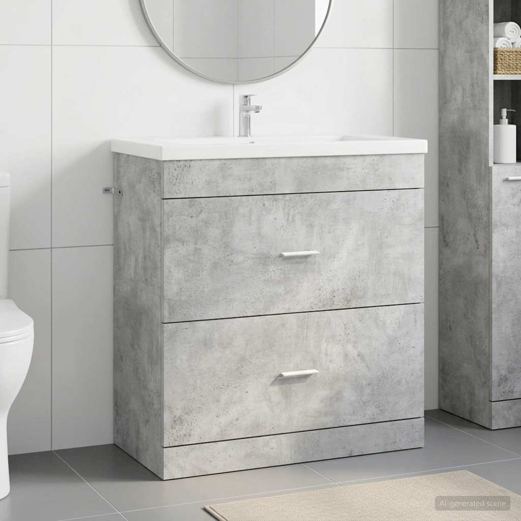 vidaXL Badkamer Onder Wasbak Kast Wit 56 x 37,5 x 81 cm Bewerkt hout