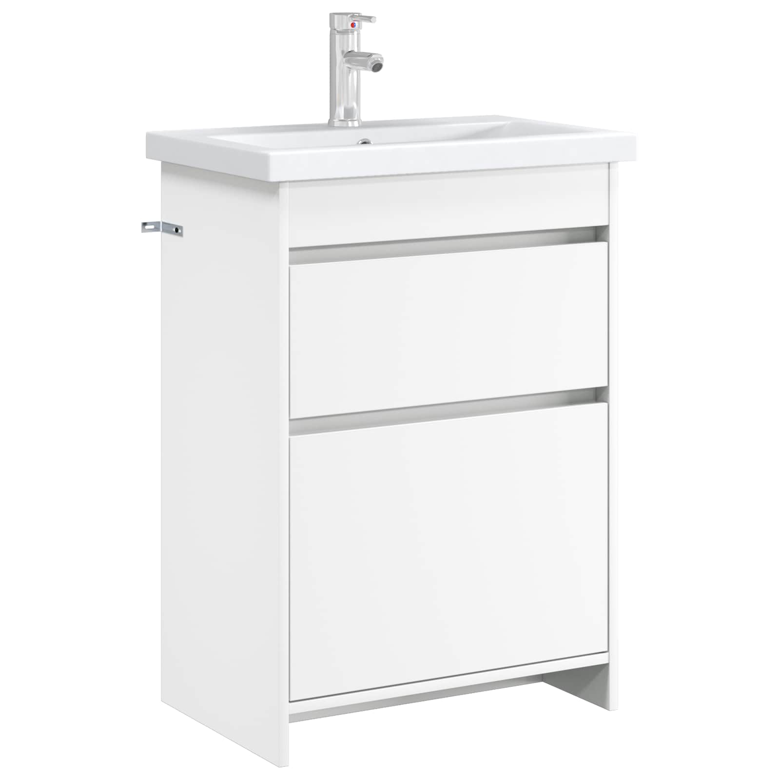vidaXL Badkamer Onder Wasbak Kast Wit 56 x 37,5 x 81 cm Bewerkt hout