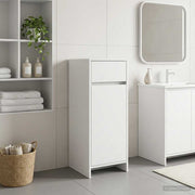 vidaXL Badkamerkast Wit 35 x 36,5 x 85 cm Bewerkt hout
