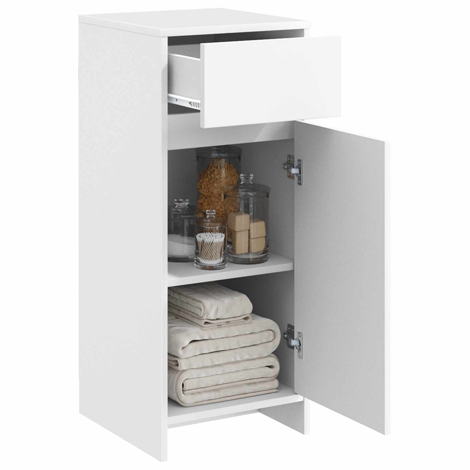vidaXL Badkamerkast Wit 35 x 36,5 x 85 cm Bewerkt hout